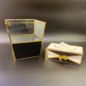 Glass Dustbin Set – Elegant & Durable Trash Bins for Home & Office