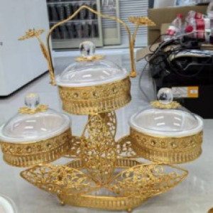 Golden Dryfruit 3-Piece Premium Nut & Dry Fruit Gift Set