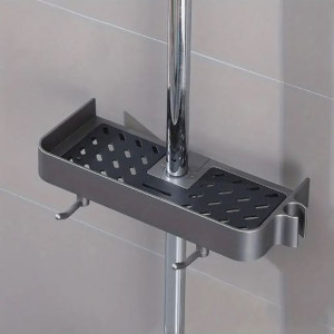 1pc Shower Storage Rack, Multifunctional Storage Bathroom Shelf Organizer