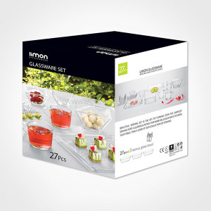 RoyalHost 27-Pcs Deluxe Glass Set (2351) by Limon
