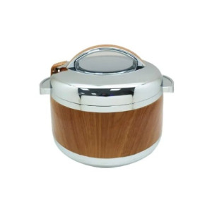 HotPot 4Ltr Light Wood+Silver