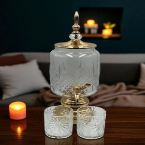 Dispenser With Glass (7 Pcs 3 Ltr)