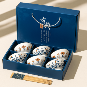 Japanese Heritage Ceramic Bowls - Set of 6