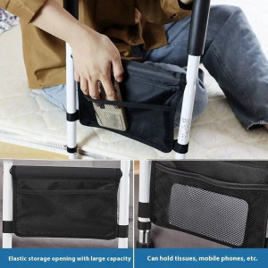Elderly Safety Bed Rail with Anti-Slip Handle – Durable Anti-Fall Assist Bar with Storage Bag