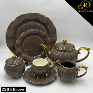 Colourful 24-Piece Tea Set | 6-Person Ceramic Tea & Coffee Serveware