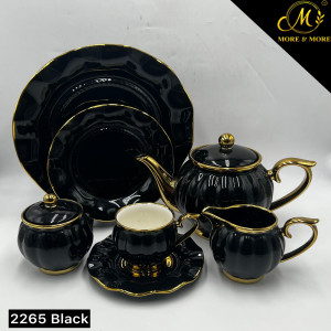 Colourful 24-Piece Tea Set | 6-Person Ceramic Tea & Coffee Serveware