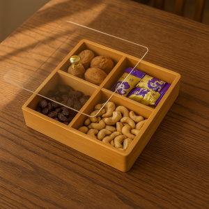 Luxury Bamboo Snack Storage Box