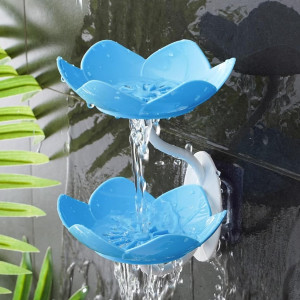 Self Adhesive Double Layer Flower Soap Tray