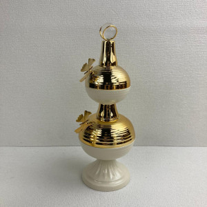 White Gold Butterfly Decorative Candy Jar