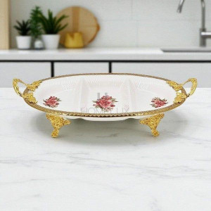 3Sec Dish R-Flower 36x22cm - AB-03