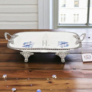 2Sec Dish B-Flower (S) 6c 34x 23cm - AB-42