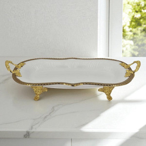 Long Dish White (G) 6c 28x23cm AB-59