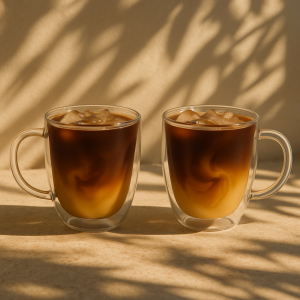Double Wall Glass Cup – 2 Pcs (150ml)