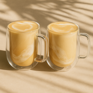 Double Wall Glass Cup – 2 Pcs (250ml)