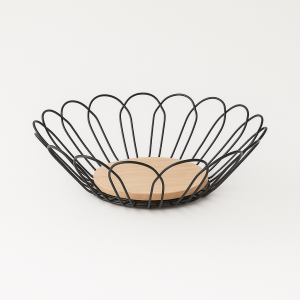 ModLeaf Metallic & Oak Fruit Basket