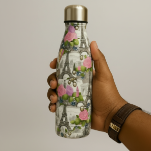 Paris Theme Insulated Water Bottle â€“ Hot & Cold Stainless Steel Travel Bottle