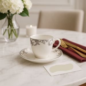 Luxury Porcelain Cup and Saucer Set – 6 Pieces | Elegant Floral Tea Set | Adornia Pakistan