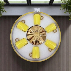 6Pcs Cup Saucer Yellow ANGELA 12c-MG325