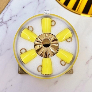 6pcs Cup Saucer Yellow ANGELA 8c-MG326