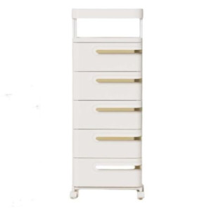 Multi-Tier Storage Cart with Drawers, Portable Rolling Organizer for Office, Bedroom, Living Room, and Bathroom