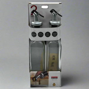 PurePour Glass Oil Bottle – Elegant Kitchen Essential
