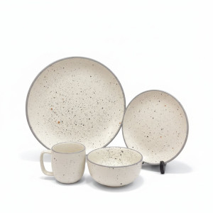 Premium Porcelain Dinner Set with  White Mozzaik Style
