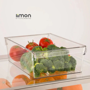 Limon Top-Grade Clear Storage Organizer – Durable Multi-Purpose Plastic Container for Home, Kitchen & Office | Adornia.pk