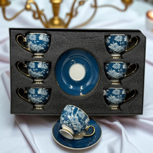 Savor & Serve – Luxury Cups & Saucers 12 Pcs | Premium Tea & Coffee Serveware