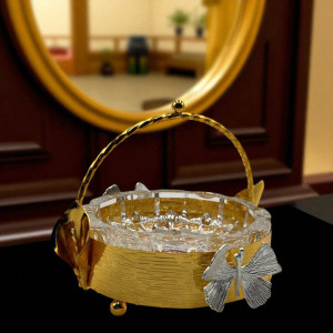 Imperial Gold Ashtray – Bold Elegance in Luxe Metal Finish