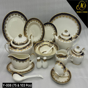 Luxury Yamasen Japan-Inspired Gold-plated Dining Set | Available in 8 and 12 Person Serving
