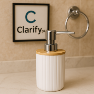 Liquid Soap Dispenser with Wooden Lid