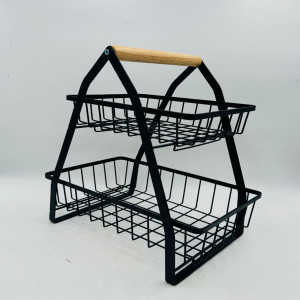Metal Fruit Basket 2-Tier