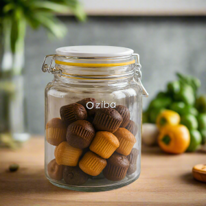 Glass Jar with Metal Clip Lid – Airtight Food Storage Container for Kitchen & Pantry