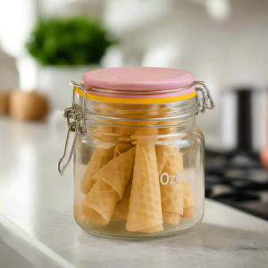 Glass Jar with Metal Clip Lid – Airtight Food Storage Container for Kitchen & Pantry