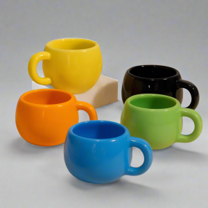 Multicolor Round Ceramic Mug 150ML | Stylish Coffee & Tea Cup for Home, Office & Café Use