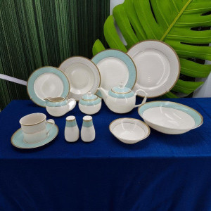 47P CrayGray Dinner Set – Elegant Full Crockery Collection | Premium Ceramic Tableware