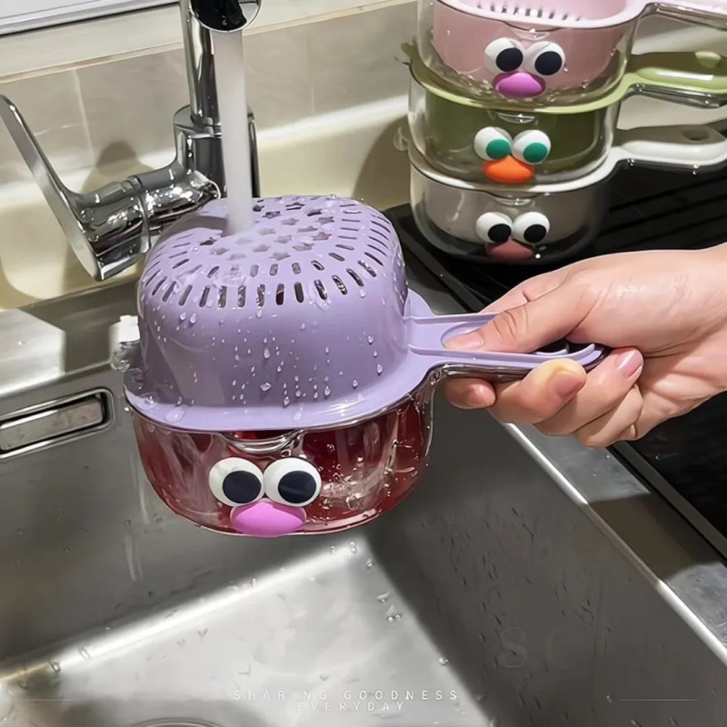 Kitchen Dual-Layer Draining Basket