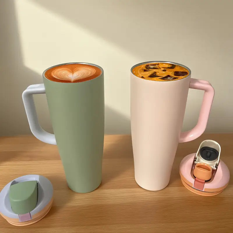 Vacuum Insulated Tumbler with Handle Double-Wall Thermal Cup 40oz/1200ml