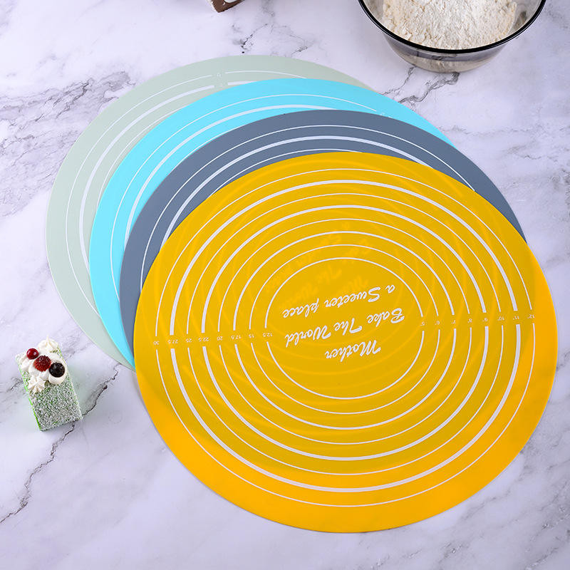 Round Non-stick Silicone Dough Mat