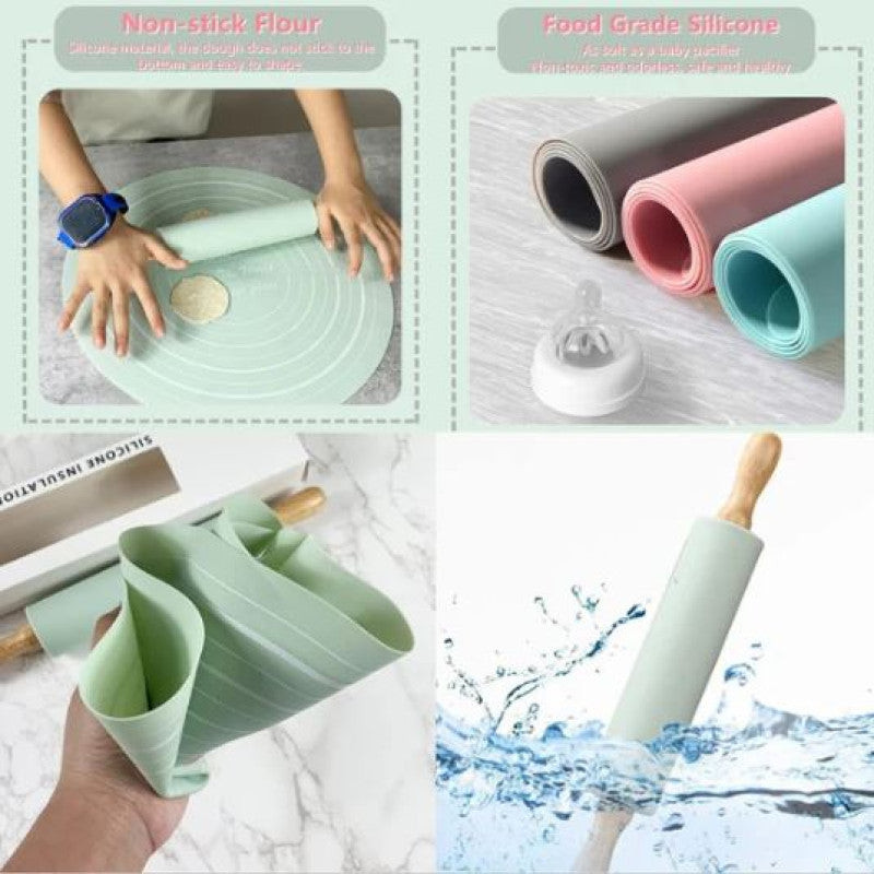 Round Non-stick Silicone Dough Mat