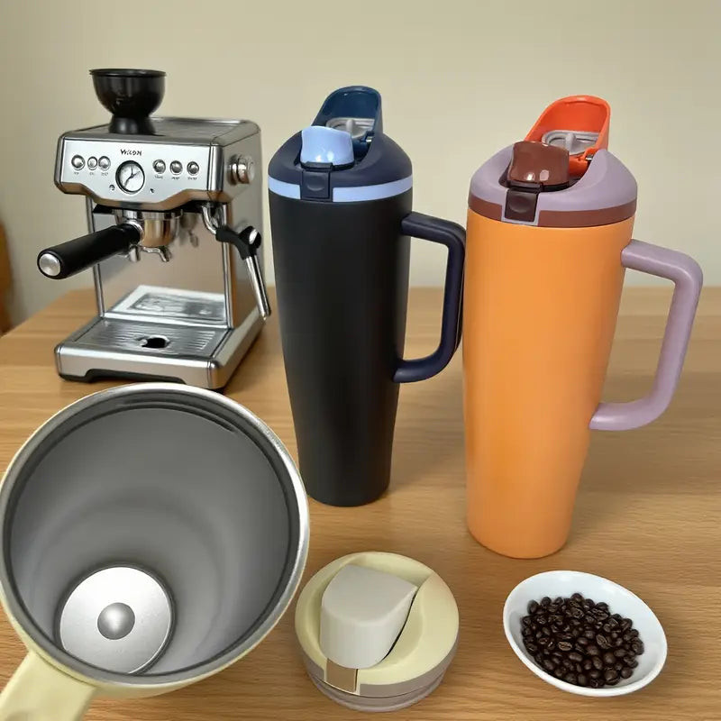 Vacuum Insulated Tumbler with Handle Double-Wall Thermal Cup 40oz/1200ml