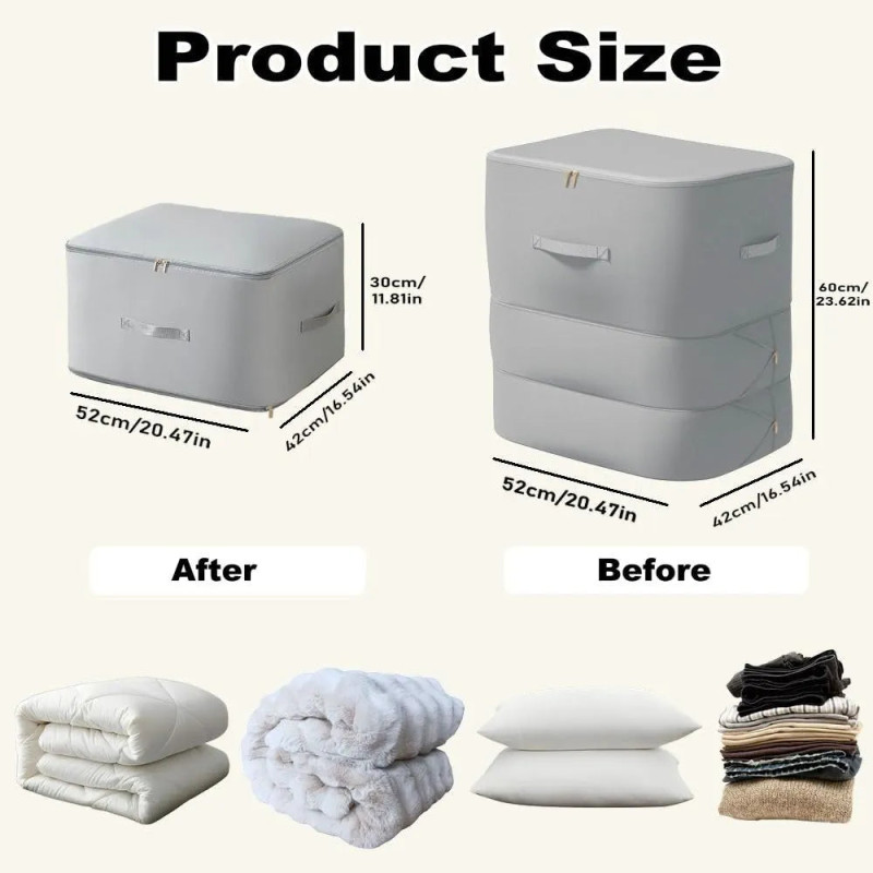 Premium satin fabric storage bags with 3-layer zipper – closet and travel organizer Pakistan