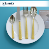 Alpenberg gold and silver cutlery set with hammered handle – perfect for elegant table setups in Pakistan