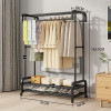Freestanding Vertical Garment Organizer for Bedroom and Balcony, Space-Saving Design with Multiple Hanging Bars, Clothes Organizer Storage, Drying Racks