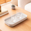 Lightweight Double Layer Tray for Serving Tea and Snacks