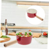 Enamel Pans Milk Pan Wooden Handle Non-Stick Saucepan
