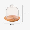 Dessert Cupcake Display Dome Cheese Dome with Wooden Base