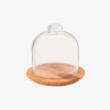 Dessert Cupcake Display Dome Cheese Dome with Wooden Base