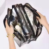 Double Layer Transparent Cosmetic Bag – Large Travel Makeup Organizer