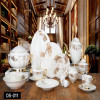 Imported Johnson Bros Inspired Luxury Gold-Leaf Complete Dining Set — 65 & 89 Pcs Serving